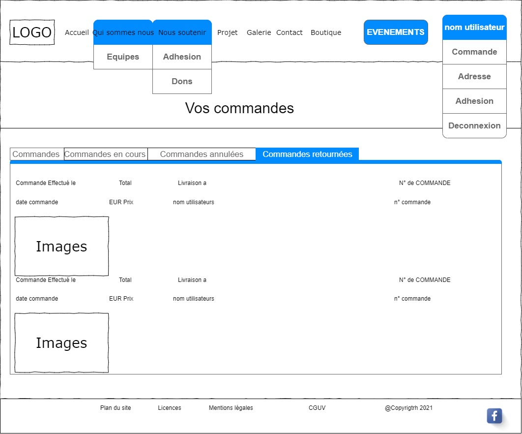 maquette site too cooleur-Page Dashboard utilisateurs_commandes_retournées